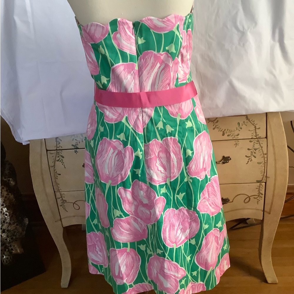 Lilly Pulitzer Tulip Dress, Never worn. Classic Lilly. - Picture 6 of 6